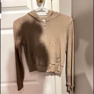 Aritzia waffle zip up